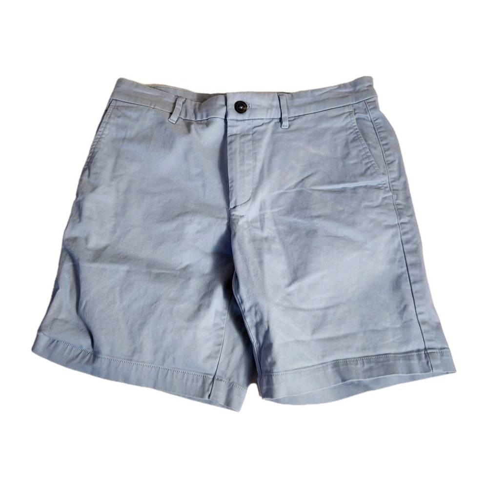 Hickey‎ Freeman Tailored Shorts Men's 32 Blue 100% Cotton Flat Front Preppy Golf